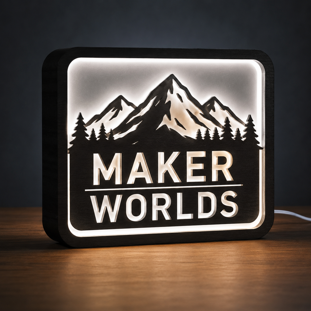 Custom 250mm LED Round Light Box – Personalised Bedroom & Gaming Room Sign
