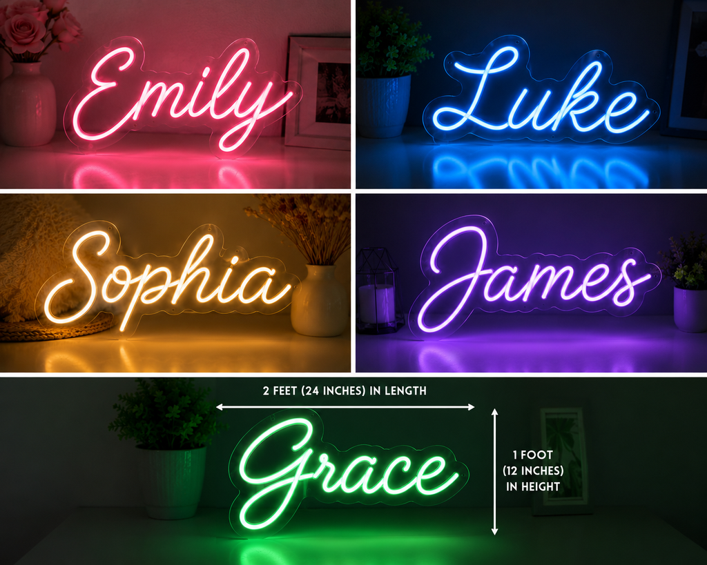 Custom LED Name Sign – Personalised Neon Light for Bedroom, Bar & Events