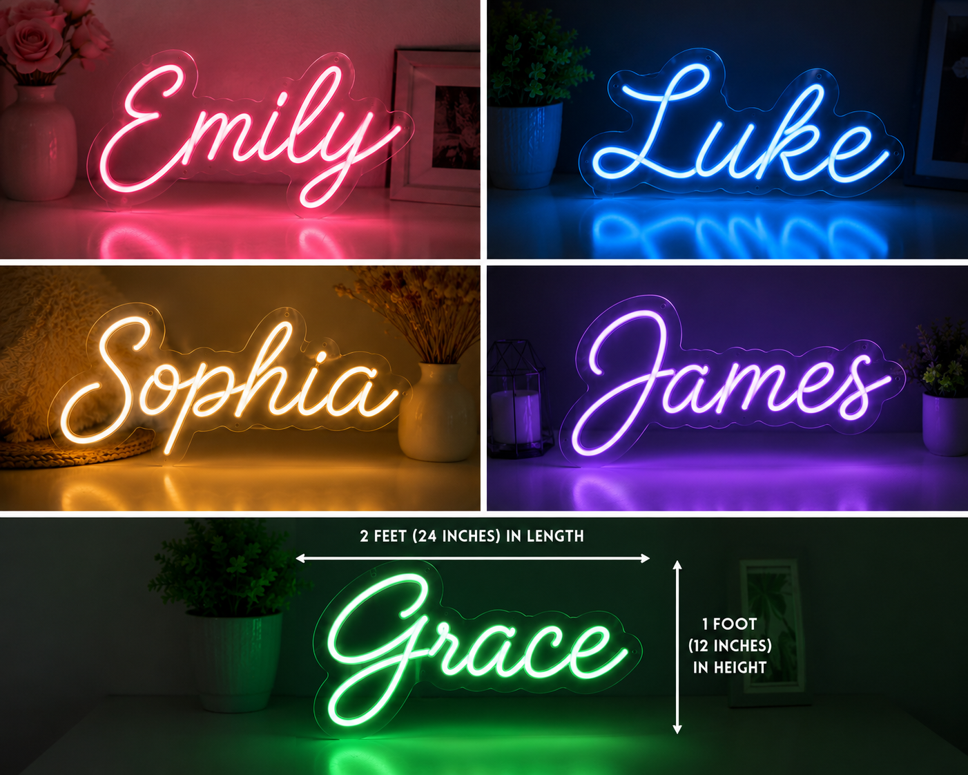 Custom LED Name Sign – Personalised Neon Light for Bedroom, Bar & Events