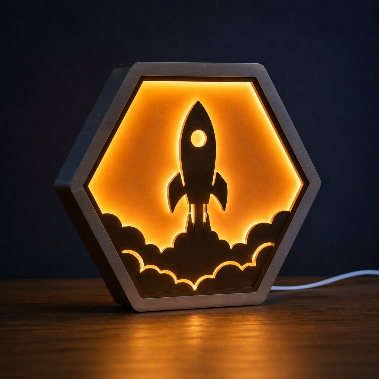 Custom 250mm LED Round Light Box – Personalised Bedroom & Gaming Room Sign