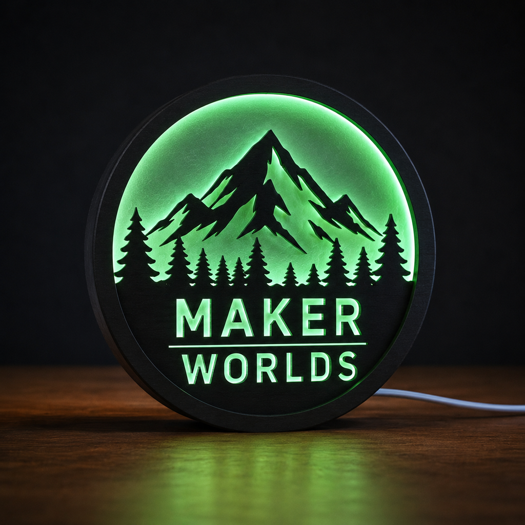 Custom 250mm LED Round Light Box – Personalised Bedroom & Gaming Room Sign