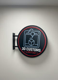 Custom 600mm Round LED Light Box – Large Personalised Illuminated Sign